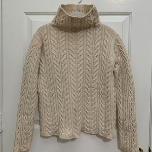 EILEEN FISHER Merino Wool CableKnit Sweater, Ivory